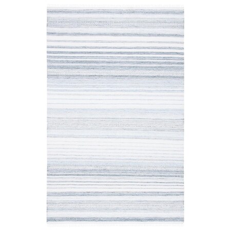 Safavieh 5 x 8 ft. Kilim Contemporary Hand Woven Rectangle Rug Ivory & Light Blue KLM277M-5